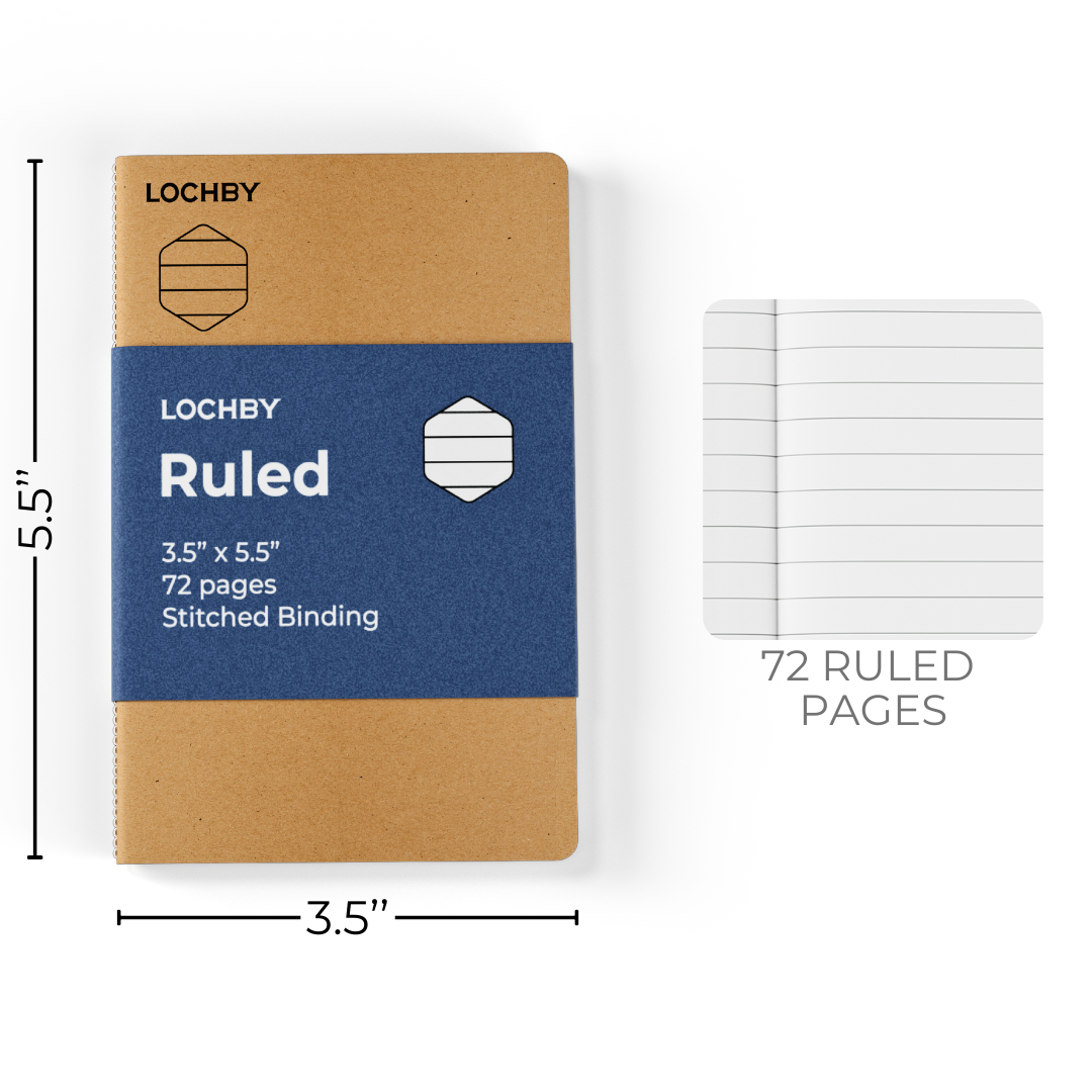 4-Pack Customizable Pocket Journal Notebooks