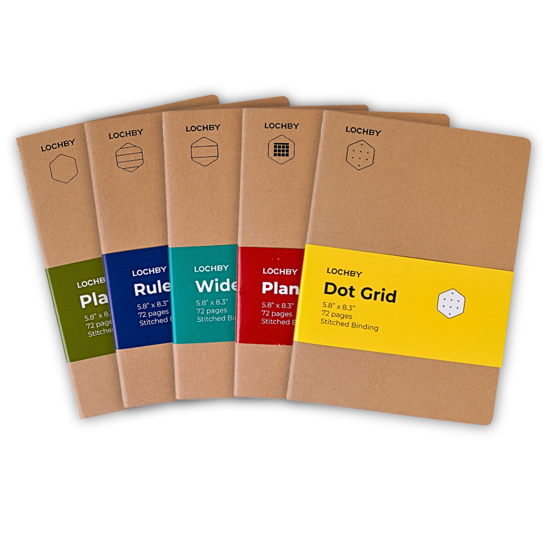 4-Pack Customizable Field Journal Notebooks